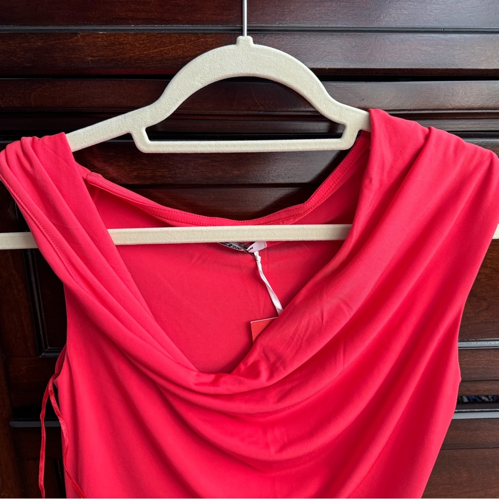 Old Navy Vibrant coral cowl neckline dress